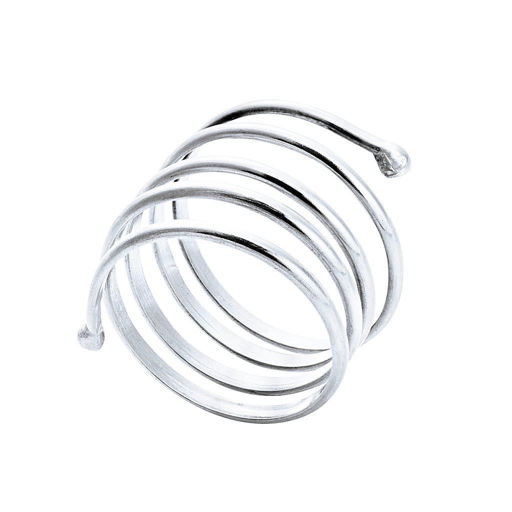 White Gold Large Coil Ring