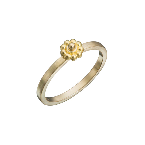 Yellow Gold Slim Rosette Ring