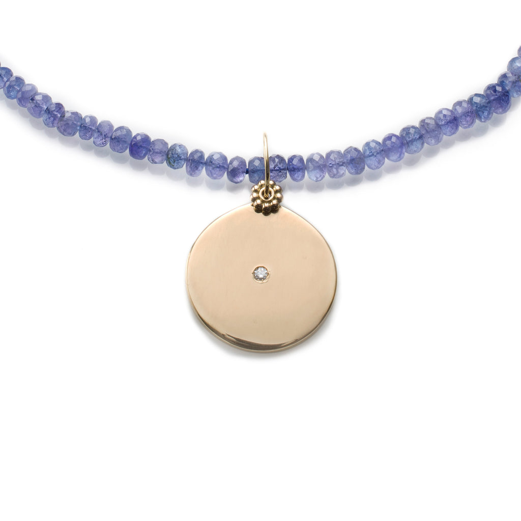 Tanzanite Sun Charm Necklace