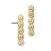 Yellow Gold Flower Bar Post Earrings