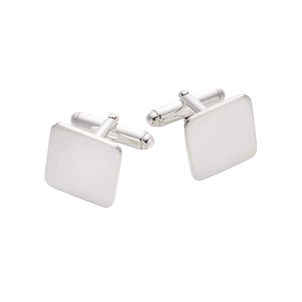 Silver Monogram Cuff Links