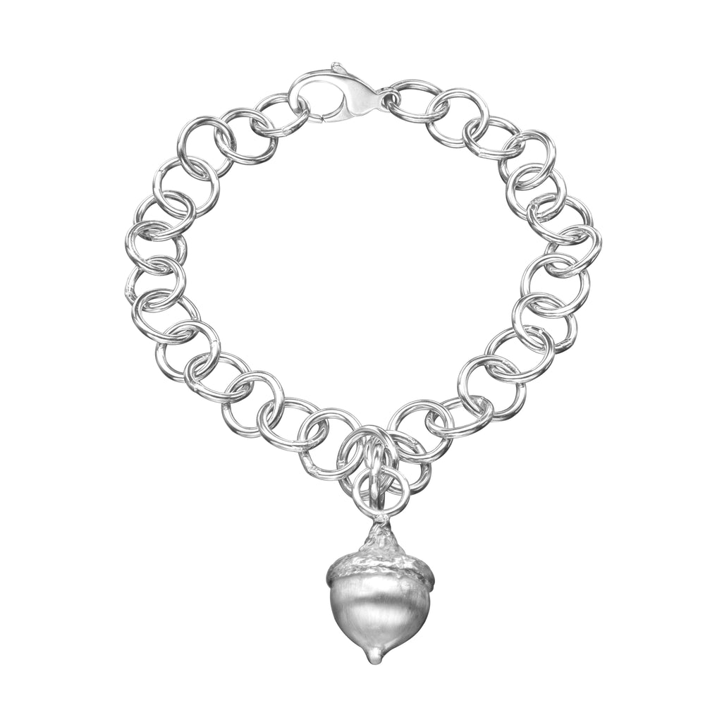Silver Acorn Bracelet