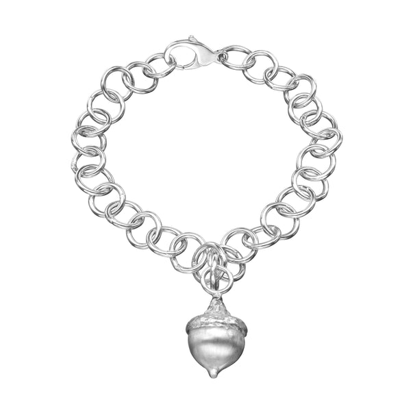 Silver Acorn Bracelet