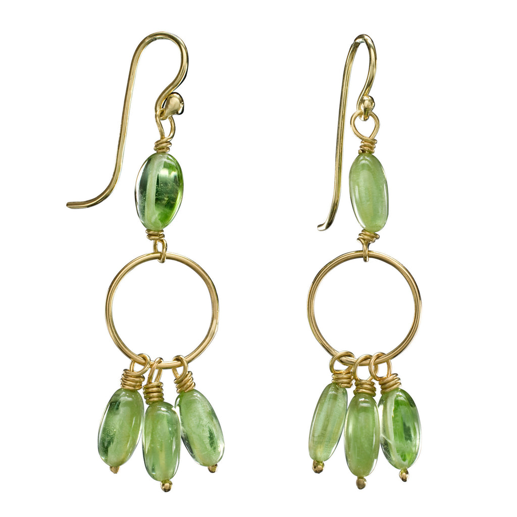 Peridot & Yellow Gold Jan Earrings