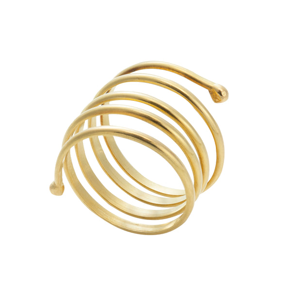 Yellow Gold Large Coil Ring