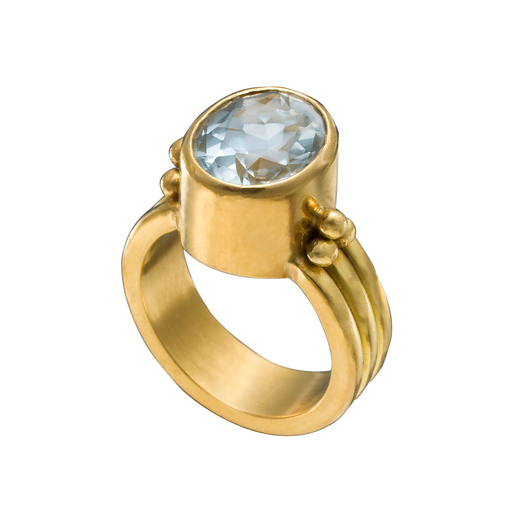 Aquamarine & Yellow Gold Palazzo Ring