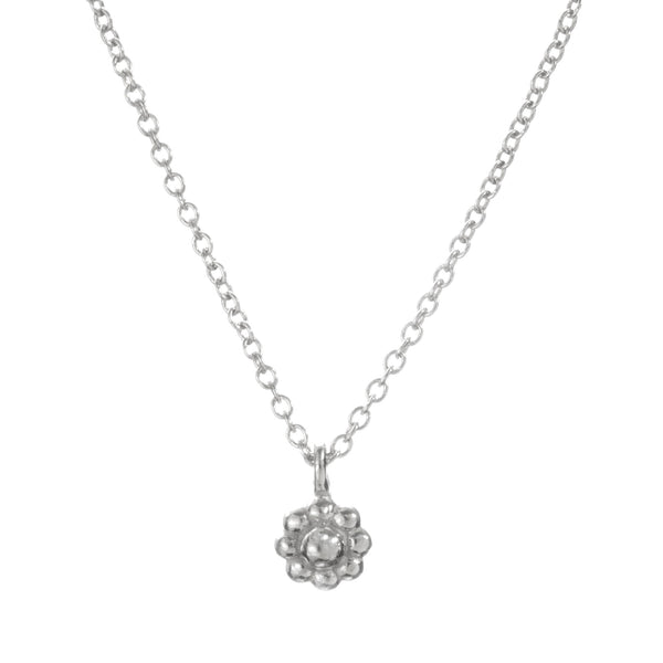 Silver Rosette Necklace