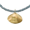 Aquamarine & Yellow Gold Shell Necklace