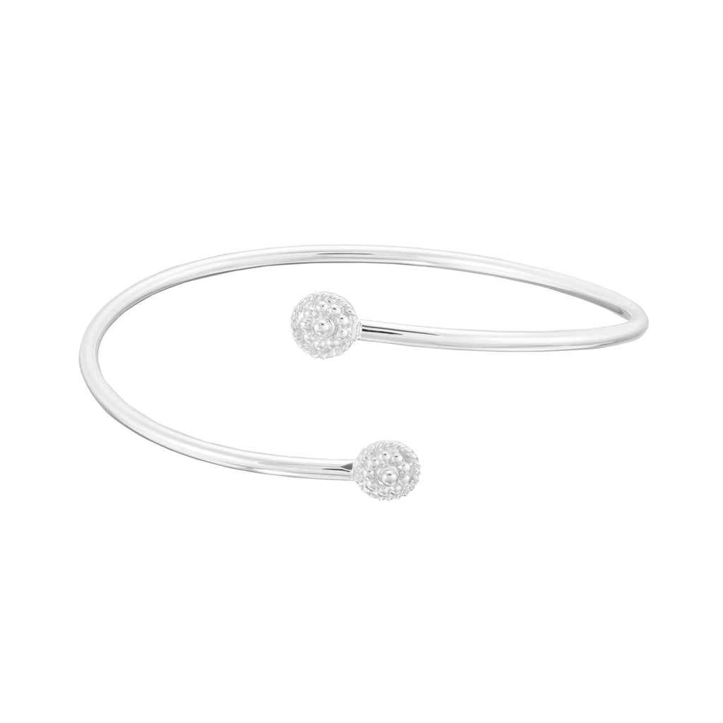 Bracelet with Flower Twists - Sterling Silver