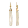 Pearl & Yellow Gold Tassel Earrings