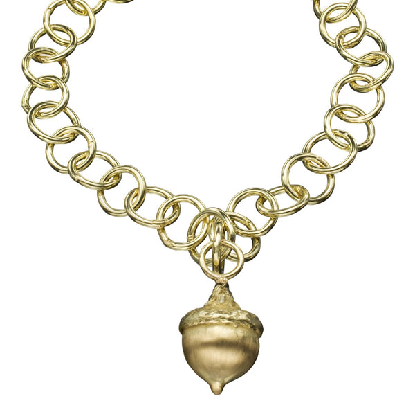 Yellow Gold Acorn Bracelet
