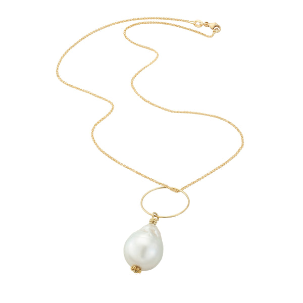 South Sea Pearl and Rosette Necklace