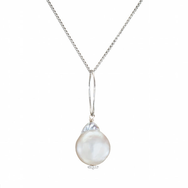 South Sea Pearl Necklace in 18K White Gold